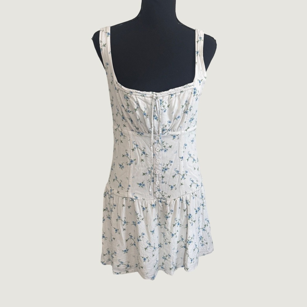 Wild Fable Womens Milkmaid Babydoll Floral Smocked Mini Dress M Fairycore Ditsy
